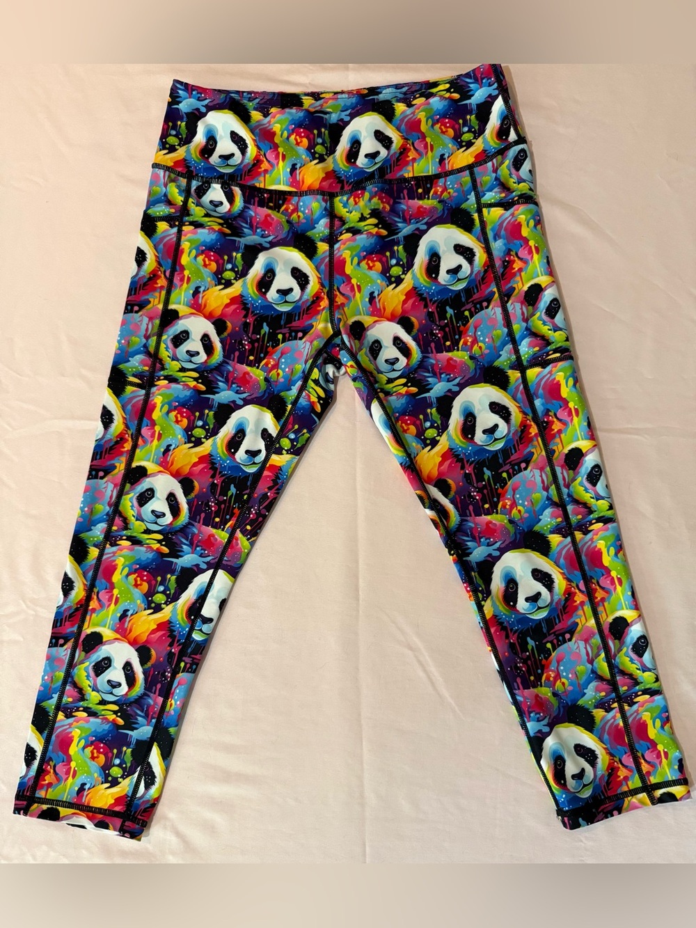 Constantly Varied Gear Rainbow Panda Print Capri Leggings